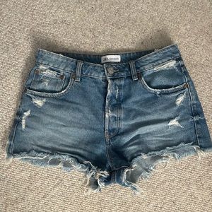 Zara high waisted denim shorts